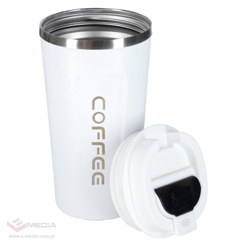 Kubek podróżny LED z ustnikiem 500ml biały