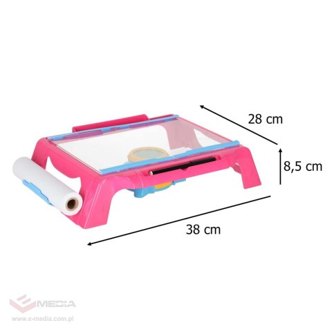 Projektor rzutnik stolik do rysowania karty różowy