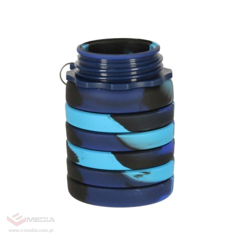 Butelka na wodę bidon silikonowy składany z uchwytem BPA FREE 500ml niebieski