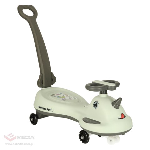 Jeździk grawitacyjny LED Swing FIX S1 skuter z rączką szary max 65kg
