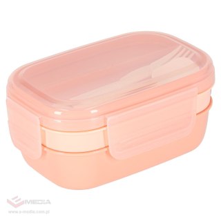 Lunch box śniadaniówka pudełko śniadaniowe z przegródkami dzielone 1900ml pomarańczowe