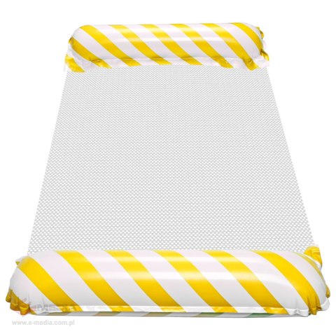 Materac dmuchany plażowy hamak wodny leżak fotel krzesło do pływania basenu żółty