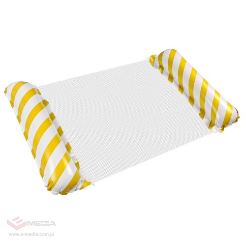 Materac dmuchany plażowy hamak wodny leżak fotel krzesło do pływania basenu żółty