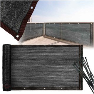Osłona balkonowa LUARO mata maskująca siatka cieniująca na balkon taras 150g/m2 105x500cm UV