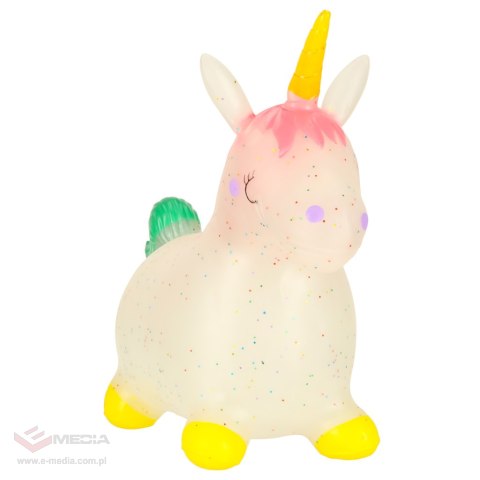 Skoczek dla dzieci do skakania z pompką gumowy jednorożec