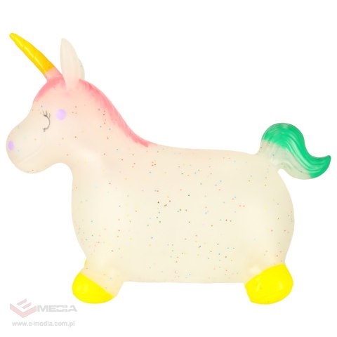 Skoczek dla dzieci do skakania z pompką gumowy jednorożec