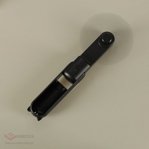 Wiatrak biurkowy wentylator mini ręczny składany wiatraczek przenośny USB czarny