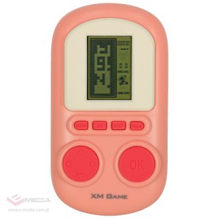 Gra elektroniczna zręcznościowa mini konsola przenośna kieszonkowa różowa