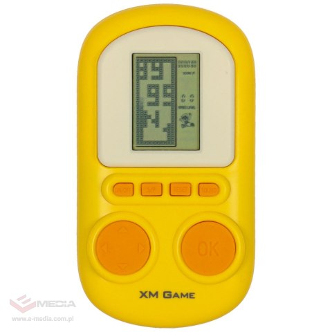 Gra elektroniczna zręcznościowa mini konsola przenośna kieszonkowa żółty