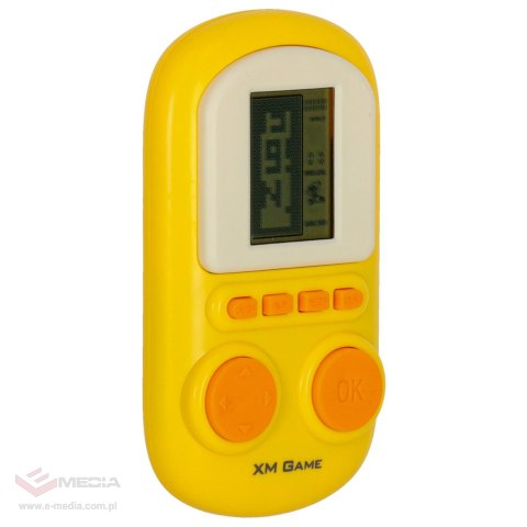 Gra elektroniczna zręcznościowa mini konsola przenośna kieszonkowa żółty
