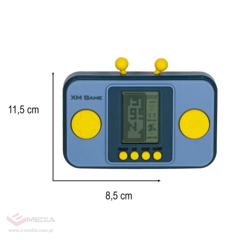 Gra zręcznościowa elektroniczna konsola retro gierka przenośna kieszonkowa niebieska