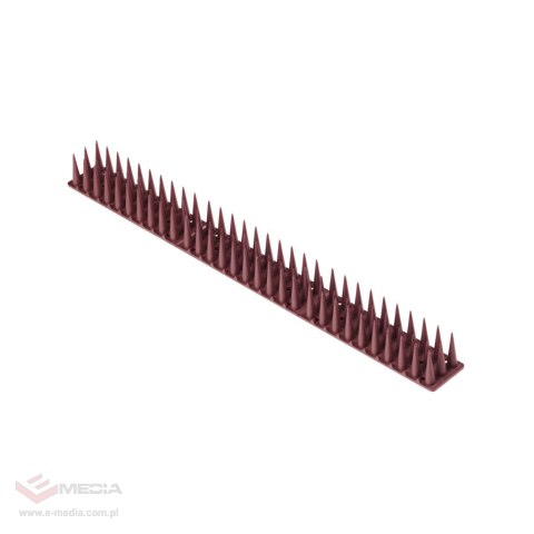 Kolce na gołębie listwa na ptaki odstraszasz plastikowe gęste brązowe 8el. 43 cm