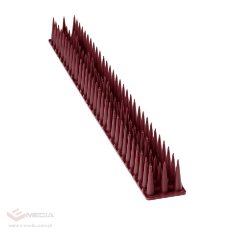 Kolce na gołębie listwa na ptaki odstraszasz plastikowe gęste brązowe 8el. 43 cm