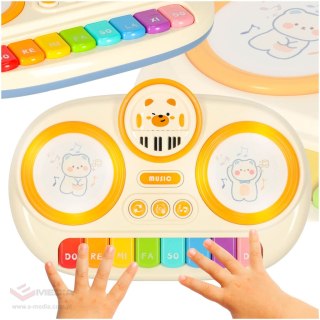 Pianinko organki interaktywne dla dzieci edukacyjne beżowe