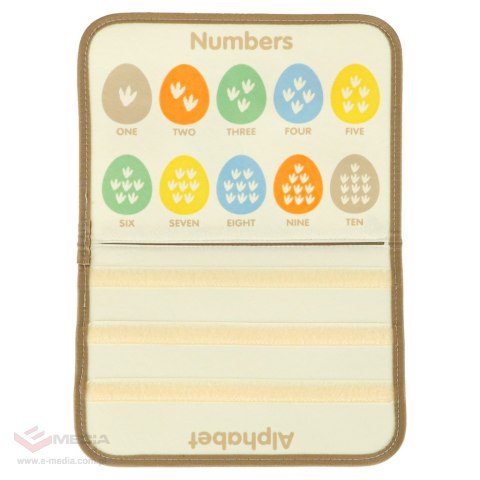 Tablica manipulacyjna sensoryczna montessori walizka dinozaury