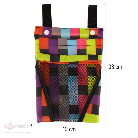 Torba na rower hulajnogę kierownicę telefon sakwa rowerowa kolorowa kratka