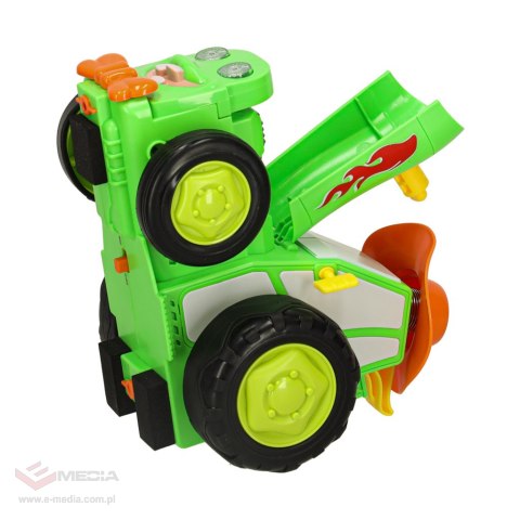 Traktor ciągnik zdalnie sterowany na pilota RC skaczący tańczący dźwięk zielony