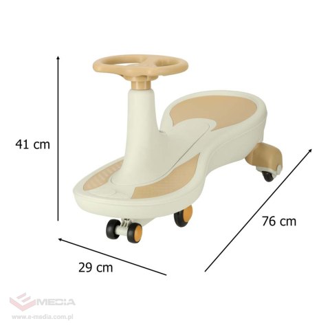 Jeździk grawitacyjny LED Swing Fix S4 świecące koła z muzyką grający 76cm złoto-biały max 100kg