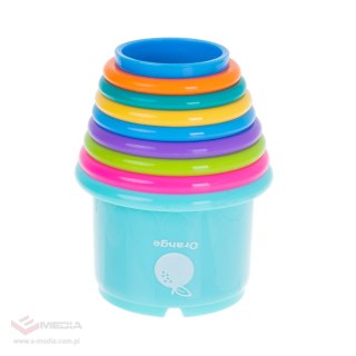 Kubeczki edukacyjne wieża piramida cyfry i owoce