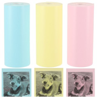 Rolki termiczne papier do drukarki aparatu 5,7cm x 3m 3 sztuki kolorowe