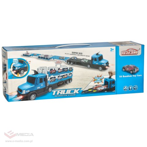 TIR Laweta samochód transporter pojazd składany XXL 10 aut niebieski