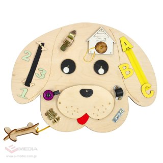 Tablica manipulacyjna drewniana pies 49 x 37 cm