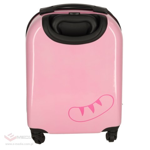 Walizka podróżna dla dzieci bagaż podręczny na kółkach kot różowa