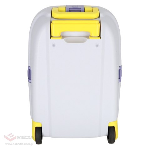 Walizka podróżna kabinowa dla dzieci na kółkach LED bagaż podręczny z imieniem żółty