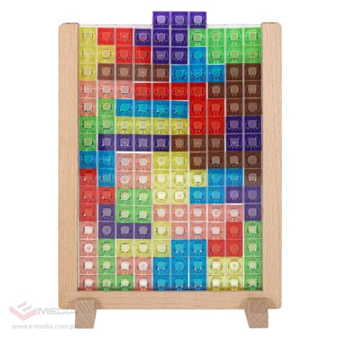 Gra logiczna układanka z klocków stojąca