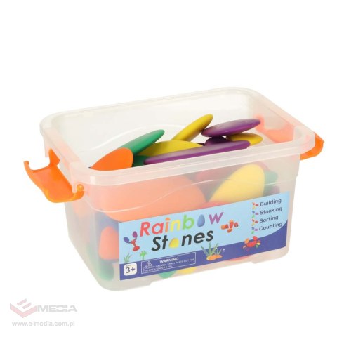 Kamyki kreatywne kolorowe układanka montessori 65 el.