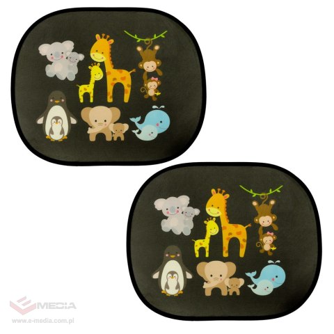 Kurtyna statyczna przeciwsłoneczna osłona okna samochodu zwierzęta zestaw 2 szt.