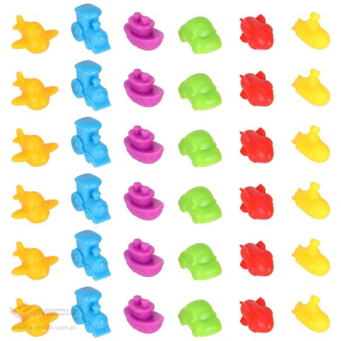 Pojazdy edukacyjne nauka liczenia montessori 36el.