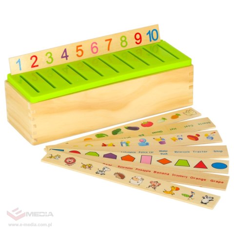 Sorter drewniany układanka logiczna dopasuj obrazki