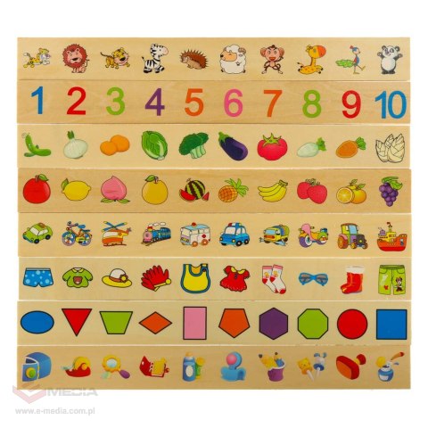 Sorter drewniany układanka logiczna dopasuj obrazki