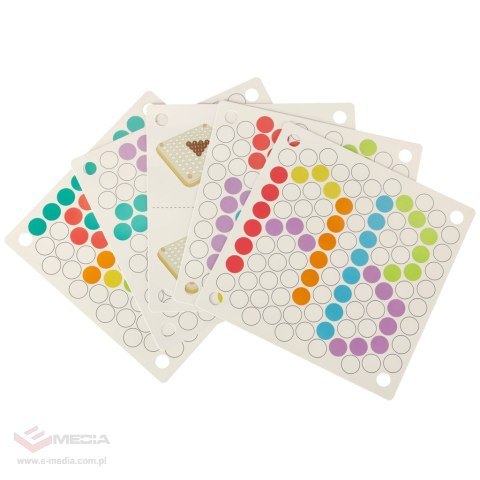 Układanka edukacyjna mozaika z kulek koraliki montessori 77 el.