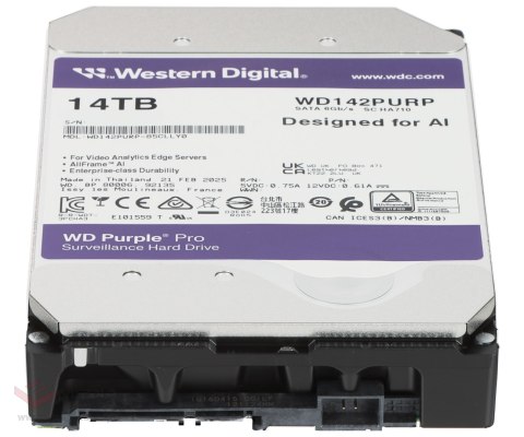 DYSK DO REJESTRATORA HDD-WD142PURP 14TB 24/7 WESTERN DIGITAL