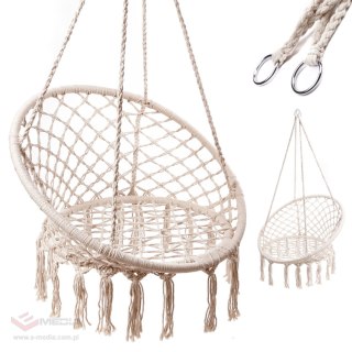 Huśtawka LUARO fotel bocianie gniazdo ecru 80cm 150kg