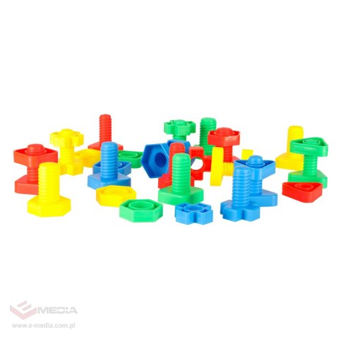 Klocki konstrukcyjne edukacyjne śruby montessori 30 elementów