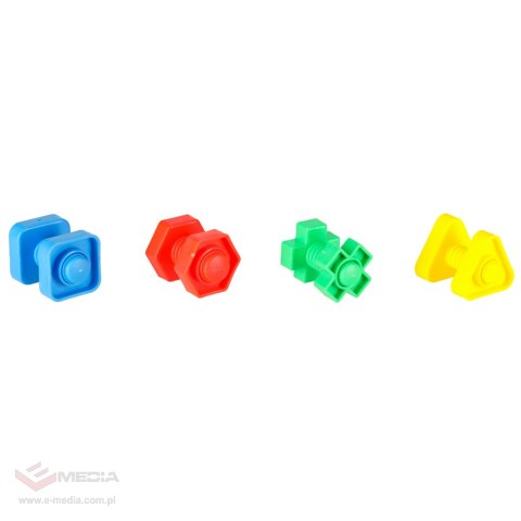 Klocki konstrukcyjne edukacyjne śruby montessori 30 elementów