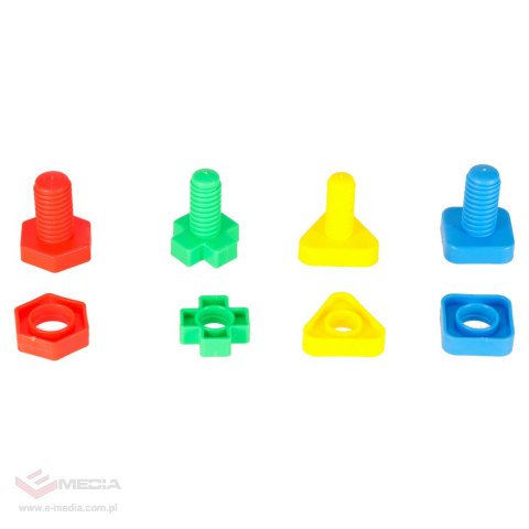 Klocki konstrukcyjne edukacyjne śruby montessori 30 elementów