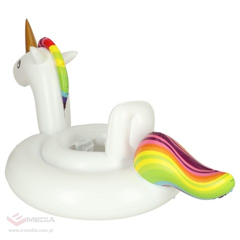 Kółko do pływania dla niemowląt koło pontonik dla dzieci z siedziskiem jednorożec 70cm 1-3lata