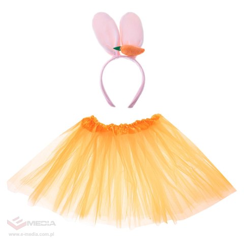 Kostium strój karnawałowy króliczek spódniczka tiulowa opaska marchewka