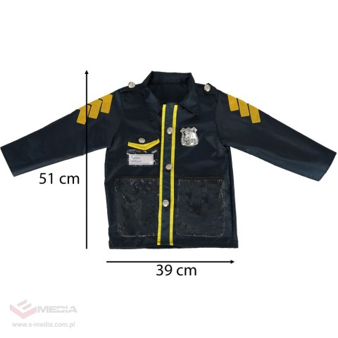 Kostium strój karnawałowy przebranie policjant kajdanki czapka zestaw 3-8 lat