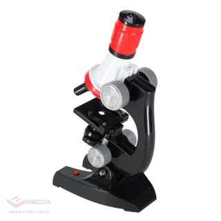 Mikroskop szkolny edukacyjny naukowy 1200x akcesoria
