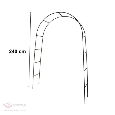 Pergola ogrodowa LUARO łuk uchwyt na róże kwiaty bluszcz pnącza metalowa 240 x 140 cm