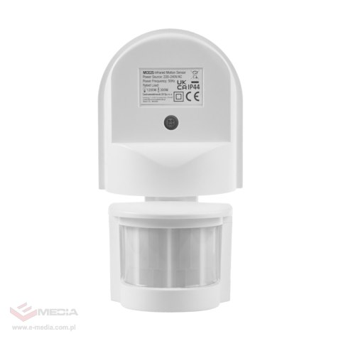 Ścienny czujnik ruchu zmierzchu 180st MCE25W
