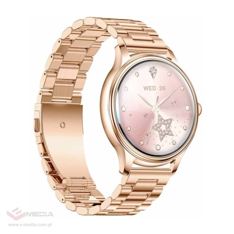 Smart Watch COLMI L28 (Złoty+ złoty stalowy pasek)