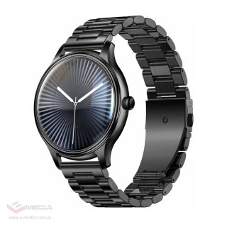 Smart Watch COLMI L28 (czarny + czarny stalowy pasek)