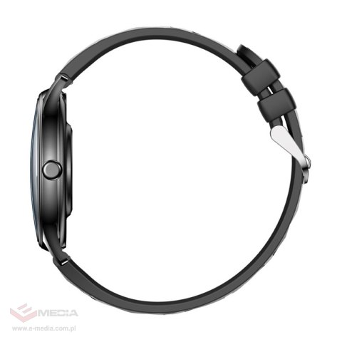 Smart Watch COLMI L28 (czarny silikon + czarny skórzany pasek)