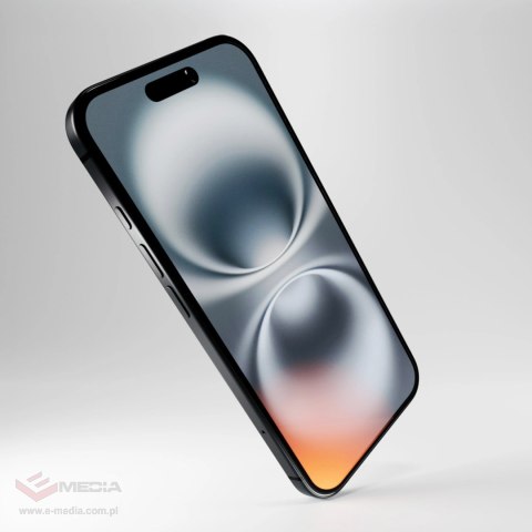 Szkło hybrydowe Puro Flexible Glass D3O z czarną ramką do iPhone 16 Plus / iPhone 15 Pro Max / iPhone 15 Plus